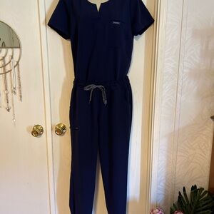 Jaanuu Navy Blue Scrub Set